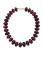 Maroon Acrylic Large Beaded Oval 16"-18" Necklace