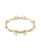 Gold Horsebit on Gold Bangle Stretch Bracelet
