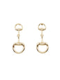 Gold Horsebit 1" Stud Earring