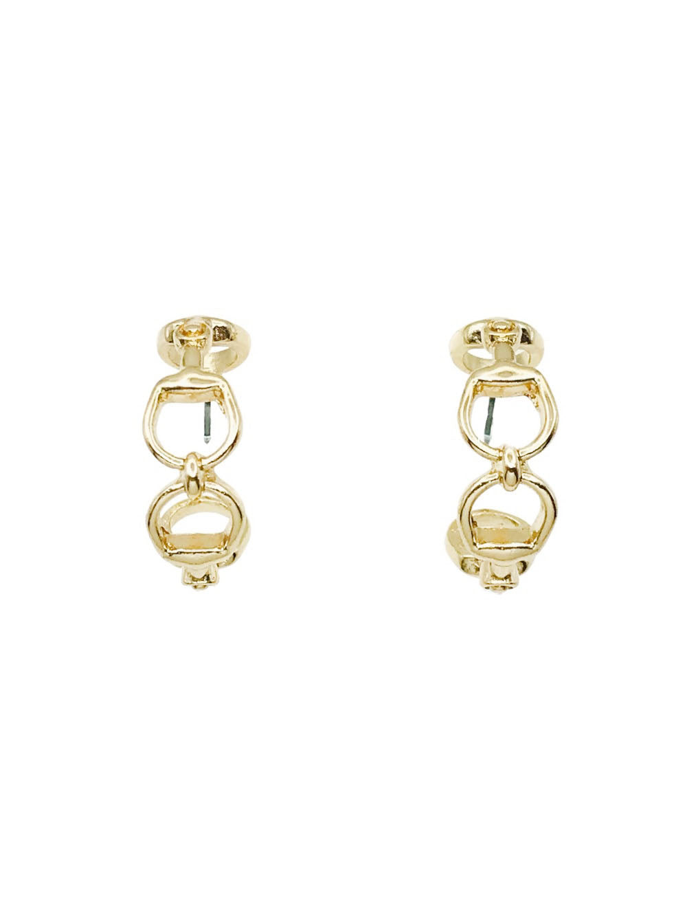 Horsebit Hoop 1" Earring