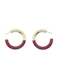 Gold Hoop with Maroon Acrylic Gameday 2" Hoop Earring