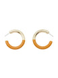 Gold Hoop with Orange Acrylic Gameday 2" Hoop Earring