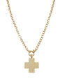 Gold Chain with Gold Cross Charm 16"-18" Necklace