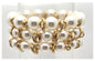 Set of Three Pearl Beaded and Gold Stretch Bracelets