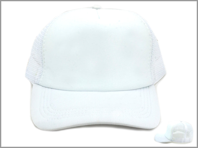 White Mesh Trucker Hat