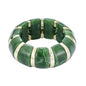 Olive Marble Nugget Stretch Bracelet