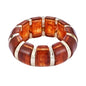 Brown Marble Nugget Stretch Bracelet