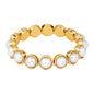 Gold with Pearl Beaded Stretch Bracelet