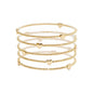 Set of 5 Gold Heart and Gold Stretch Bracelets