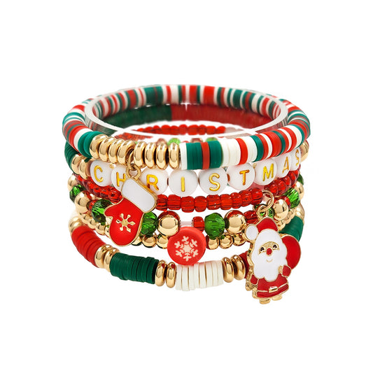 Christmas Multi Stack Stretch Bracelets