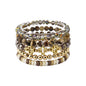 Brown Cross Bracelet Stretch Set