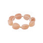 Light Pink Acylic Natural Oval Stretch Bracelet