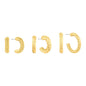 Gold Textured Set of 3 .75" Hoop Earrings