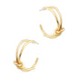 Gold Knotted 1" Hoop Earrings