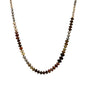 Brown Multi Crystal Beaded with 16"-18" Necklace