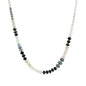 Grey Multi Crystal Beaded with 16"-18" Necklace