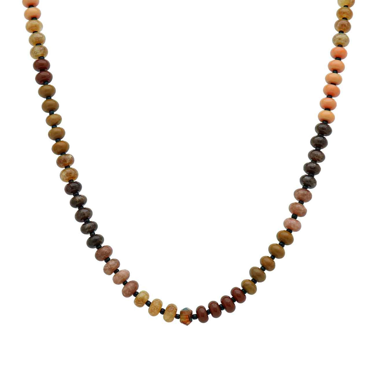 Dark Brown Multi Mix Beaded 16"-18" Necklace