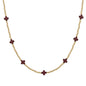 Gold CCB Beaded with Wine Cross 16"-18" Necklace