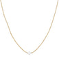 Gold CCB Beaded with Single White Cross 16"-18" Necklace