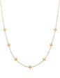 Gold and Pearl Beaded Cross 16"-18" Necklace