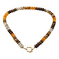 Brown Knotted Beaded 16"-18" Necklace
