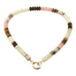 Natural Tan Knotted Beaded 16"-18" Necklace