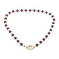 Maroon and White Crystal Beaded with 18" Gameday Necklace with Gold Clasp for adding Charms
