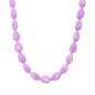 Purple/Lavender Oval Acrylic Natural Beaded 16"-18" Necklace