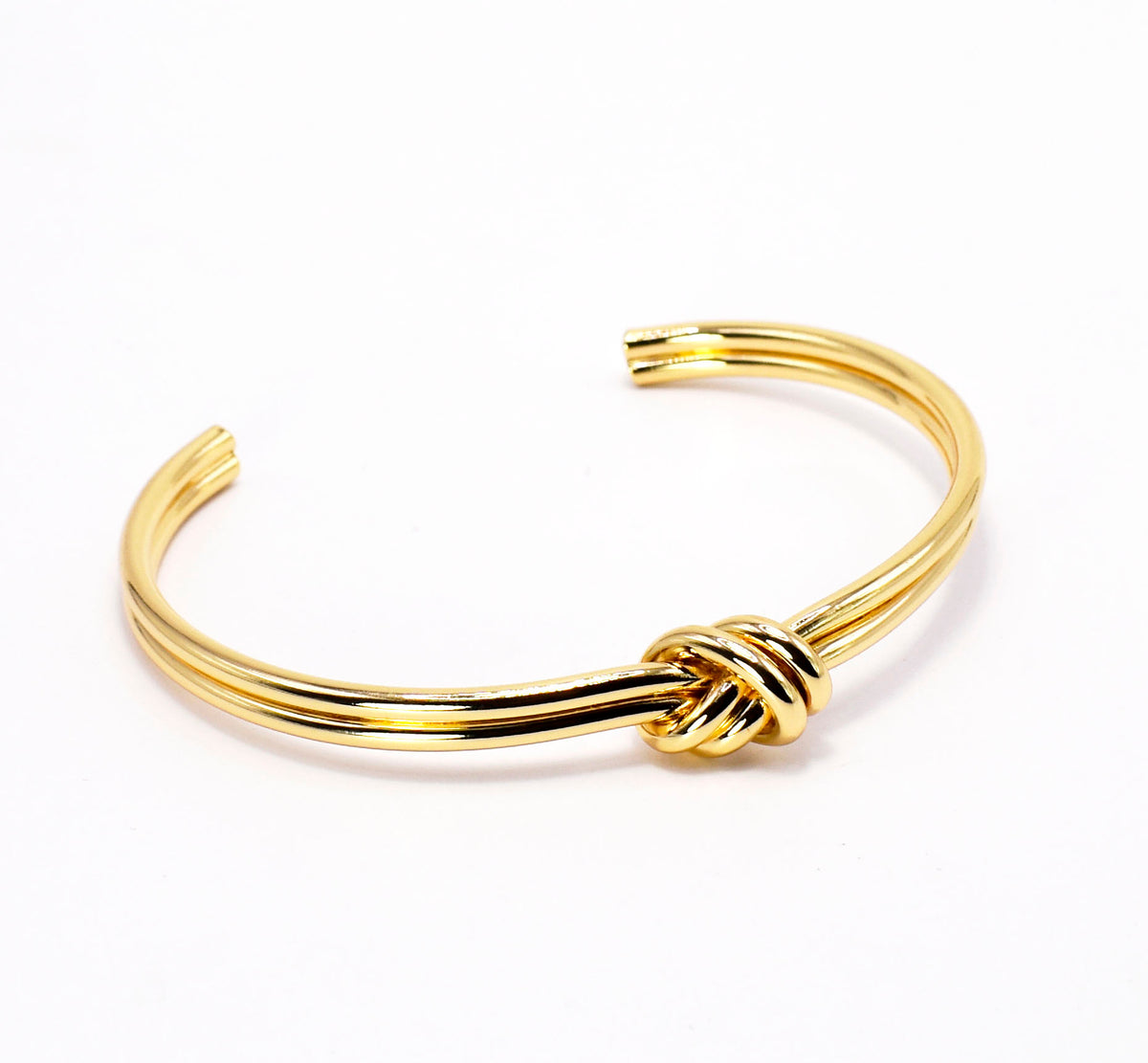 Gold Knotted Cuff Bracelet