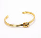 Gold Knotted Cuff Bracelet