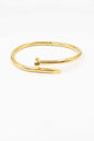 Stainless Steel Open Nail Hinged Bangle Bracelet