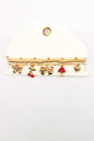 Bow, Cherry, Multi Charm Set of 3 Stretch Bracelets