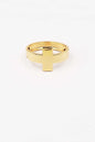 Gold Cross Hinged Bangle Bracelet