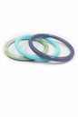 Set of Three Shades of Blue Acrylic Bangle Bracelets