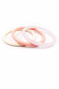 Set of Three Shades of Pink Acrylic Bangle Bracelets