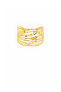 Stainless Steel Hammered Open Cuff Bracelet