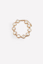 Pearl Round Linked and Gold 7.5" Bracelet