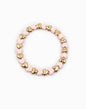 Pink and Gold Heart Stretch Bracelet