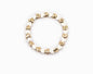 White and Gold Heart Stretch Bracelet