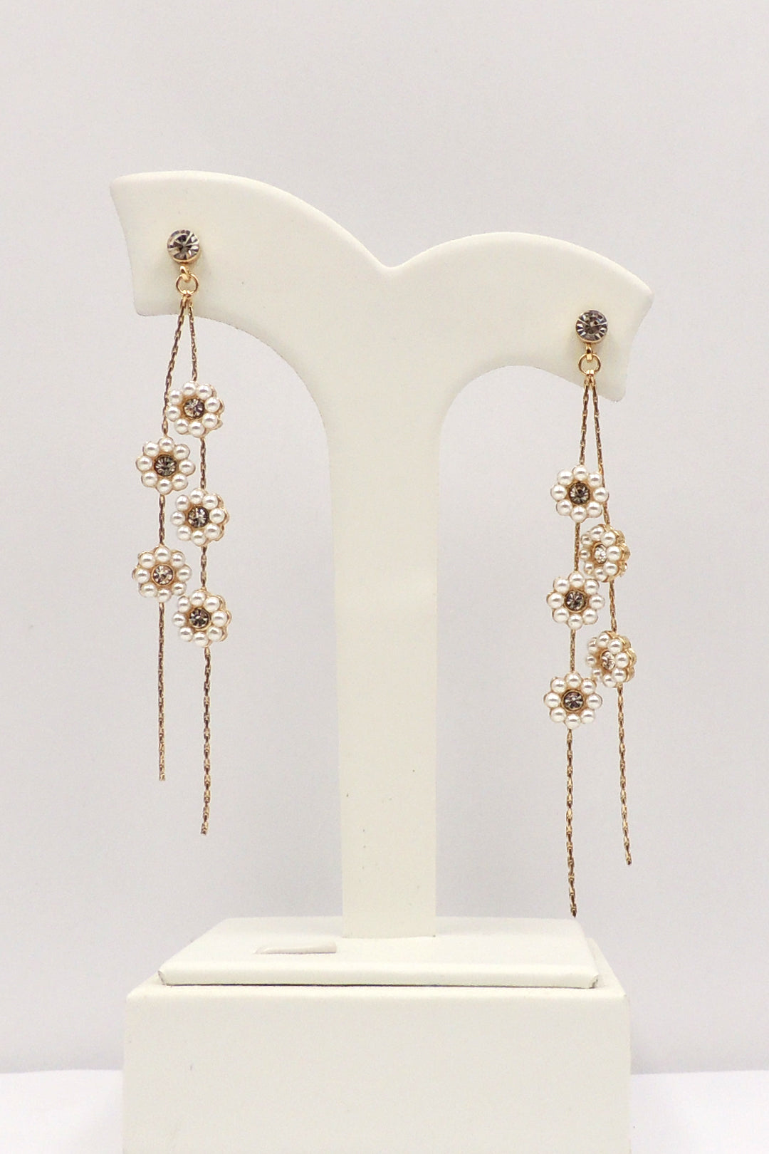 Pearl Flower 2 Layred Earring