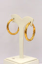 Stainless Steel Rope Textured 1.25" Hoop Earring