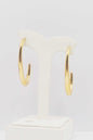 Stainless Steel Oval 2" Gold Earring