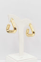 Gold Tubed Triangle 1.25" Stainless Steel Earring