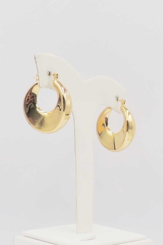 Gold Tubed Hoop 1.25" Stainless Steel Earring