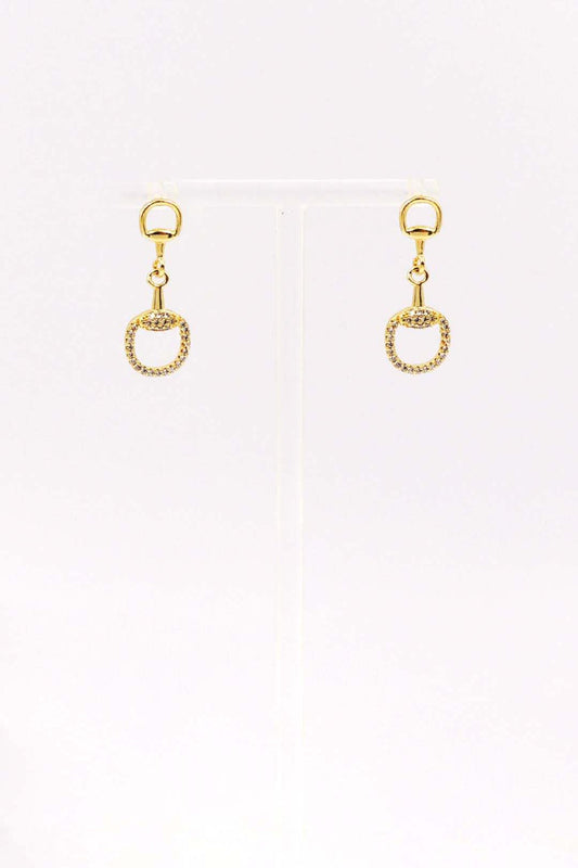 Horse Bit Gold 1" Earrings