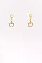 Horse Bit Gold 1" Earrings