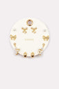 Set of 6 Pearl, Bow, and Hoops Stud Earrings