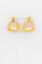Hammered Chunky Circle 1.75" Stud Earring
