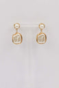 Freshwater Coin Pearl Double Drop Stud Earring