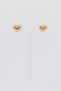 Studded Gold Heart .5" Stud Earring